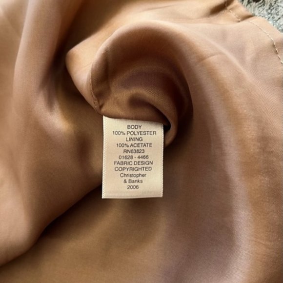 Christopher & Banks Midi Skirt Size 6 Floral Pattern A-Line Side Zip w/Liner - Picture 6 of 8